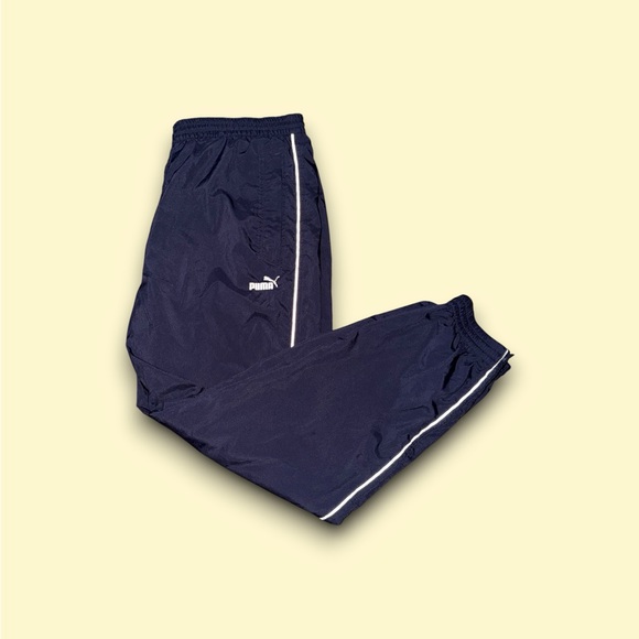 Vintage puma pure sport tapered track pants navy blue men’s large - Picture 1 of 6